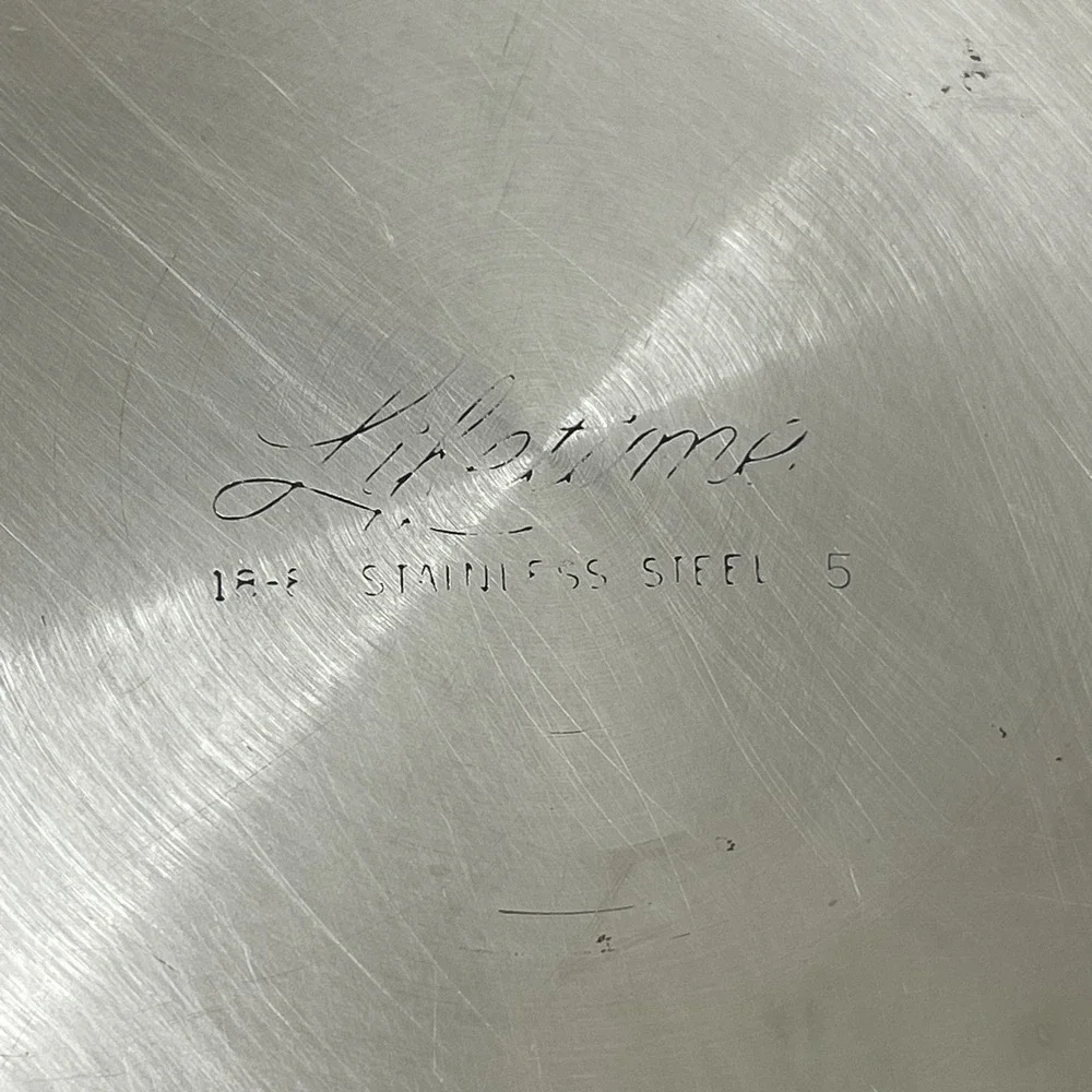 Vintage Lifetime Cookware 8 Inch Skillet Fry Pan 18-8 Stainless USA‎ No Lid